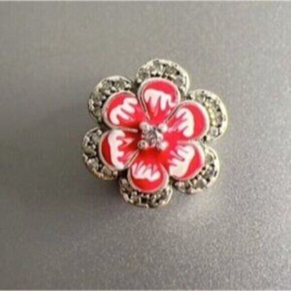 Pansy Pink Flower Charm Sterling Silver 925 Charm For Pandora Bracelet - Picture 2 of 5